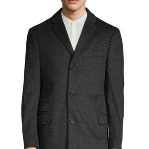 New Saks Fifth Topcoat - Large Mens Charcoal Grey
